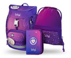 BAAGL SET 3 AIRY Koně srdce: batoh, penál, sáček - Baagl