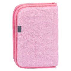 Chlpatý školský peračník Baagl classic s dvoma chlopňami Flamingo