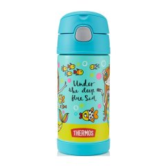 Thermos Funtainer detská termoska so slamkou 355 ml - morská panna