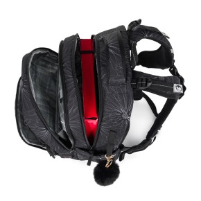 Bagmaster ZIPSTER 25 A studentský set – černý s bílými květy - Bagmaster