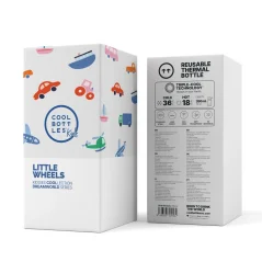 Dětská nerezová termoláhev COOL BOTTLES Kiddie Little Wheels 350 ml 3D