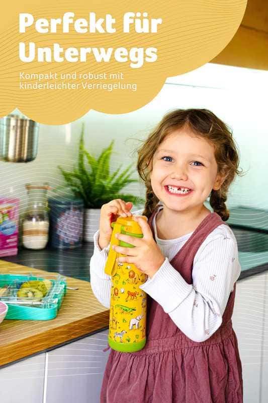 Dětská nerezová termoláhev na pití JARLSON MALI Safari 500 ml