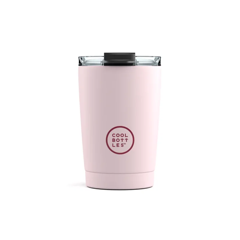 Nerezový termohrnek COOL BOTTLES Pastel Pink třívrstvý 330ml