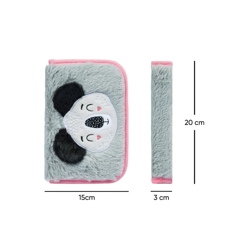 Chlupatý školní penál Baagl klasik dvě chlopně Baby Koala