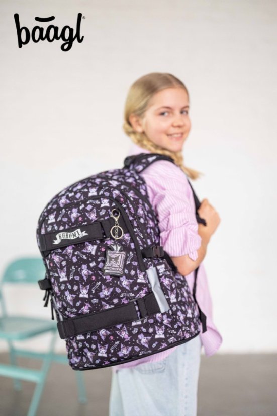 BAAGL Školní batoh Skate Kuromi Black GRS - Baagl