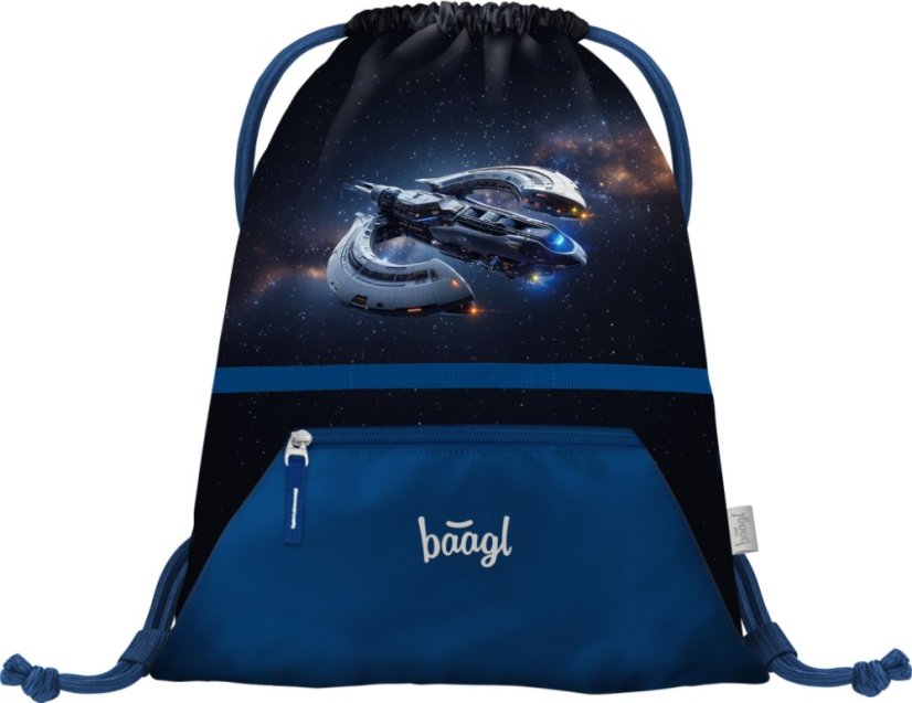 BAAGL SET 5 Zippy Vesmírná Loď: aktovka, penál, sáček, zástěra, peněženka - Baagl