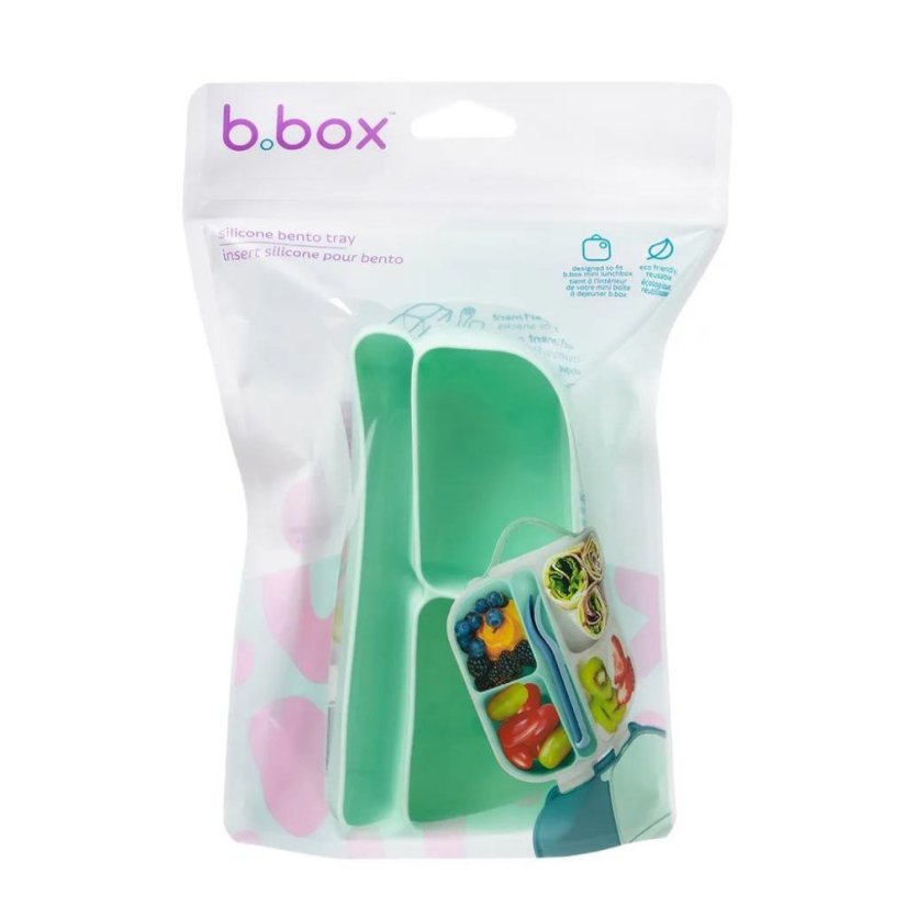 b.box Silikónový bento organizér do stredného boxu Zelený