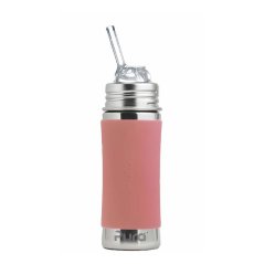 Nerezová fľaša na pitie Pura so slamkou 325 ml - Rose