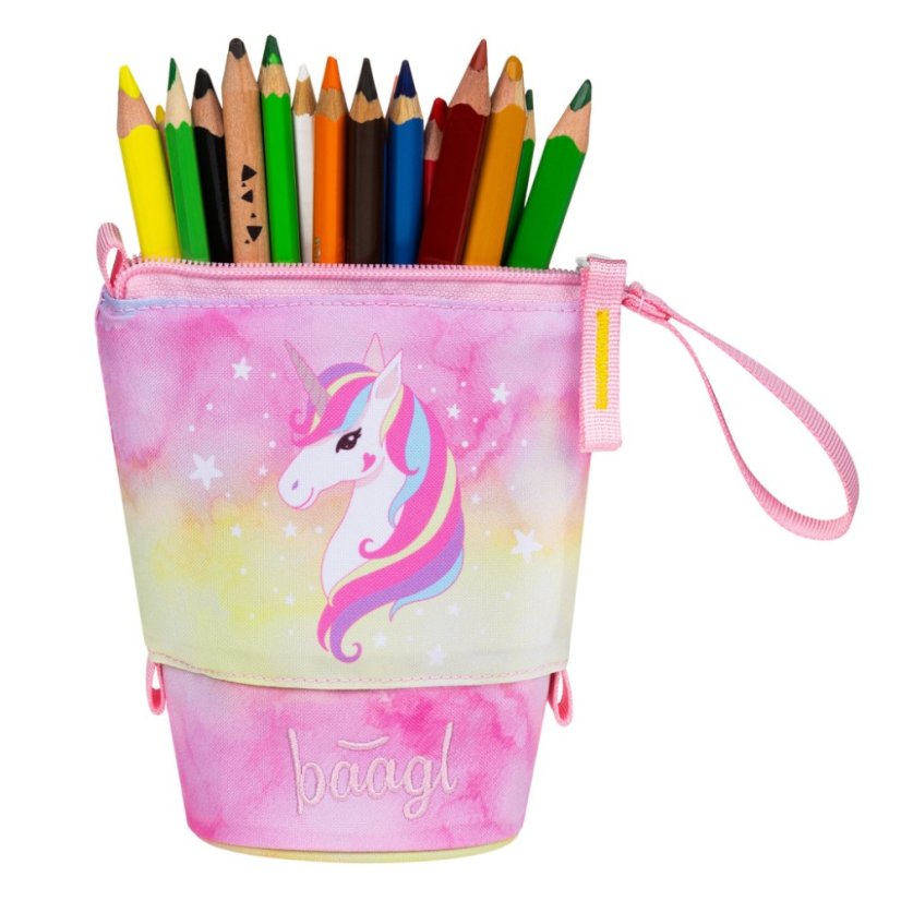 BAAGL Školní penál Pastelkovník Rainbow Unicorn GRS - Baagl