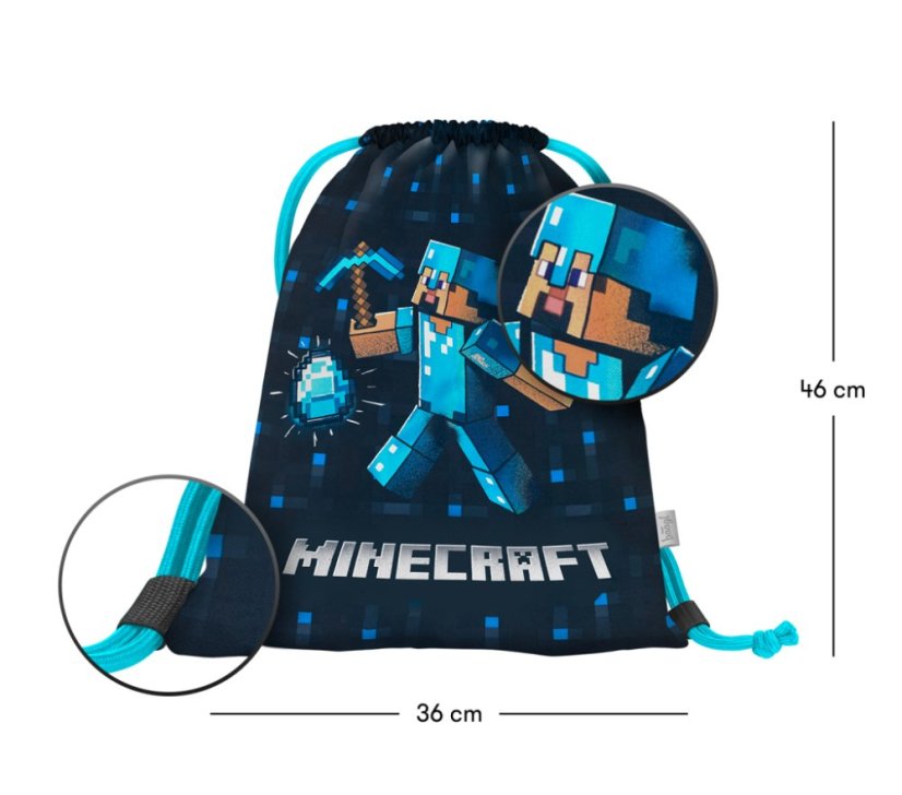 BAAGL Sáček Minecraft Blue Axe - Baagl