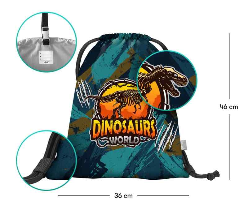 Školní sáček Baagl na obuv Dinosaurs World