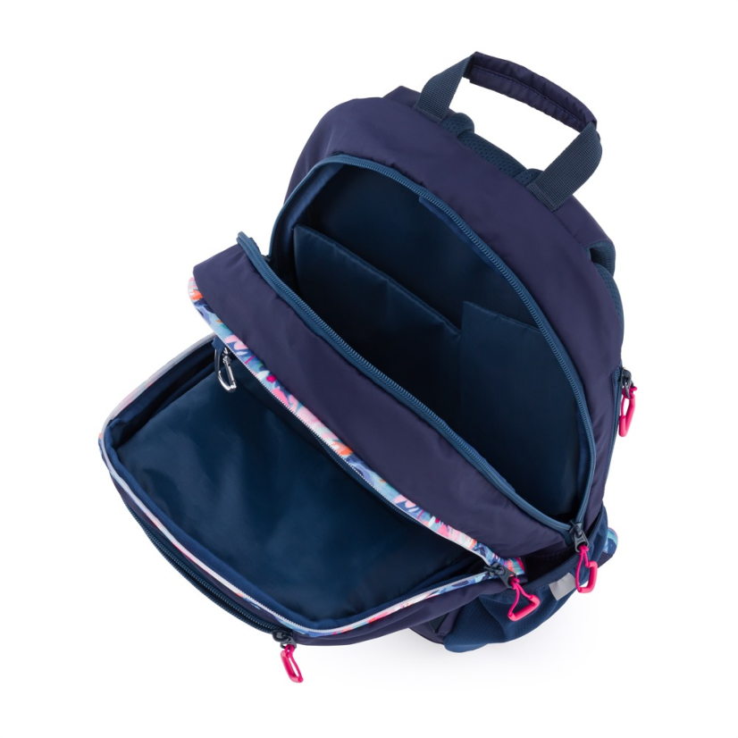 Studentský batoh + etue OXY Sport Flowers Blue - Oxybag (Karton P+P)