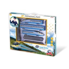 Vlak SC Pendolino České dráhy s koľajami, zvukom a svetlom