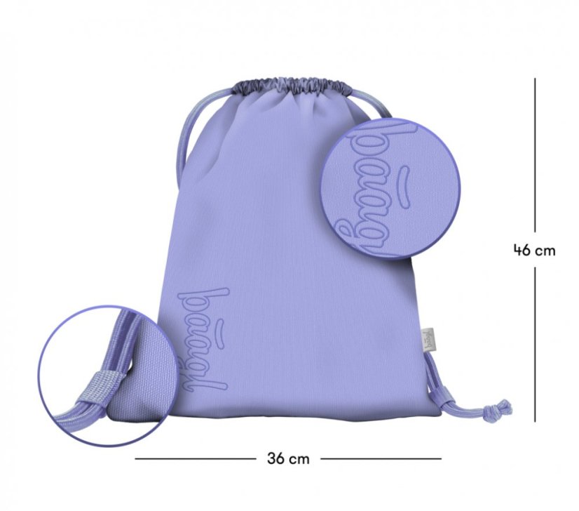 BAAGL 3 SET Skate Lilac: batoh, penál, sáček - Baagl