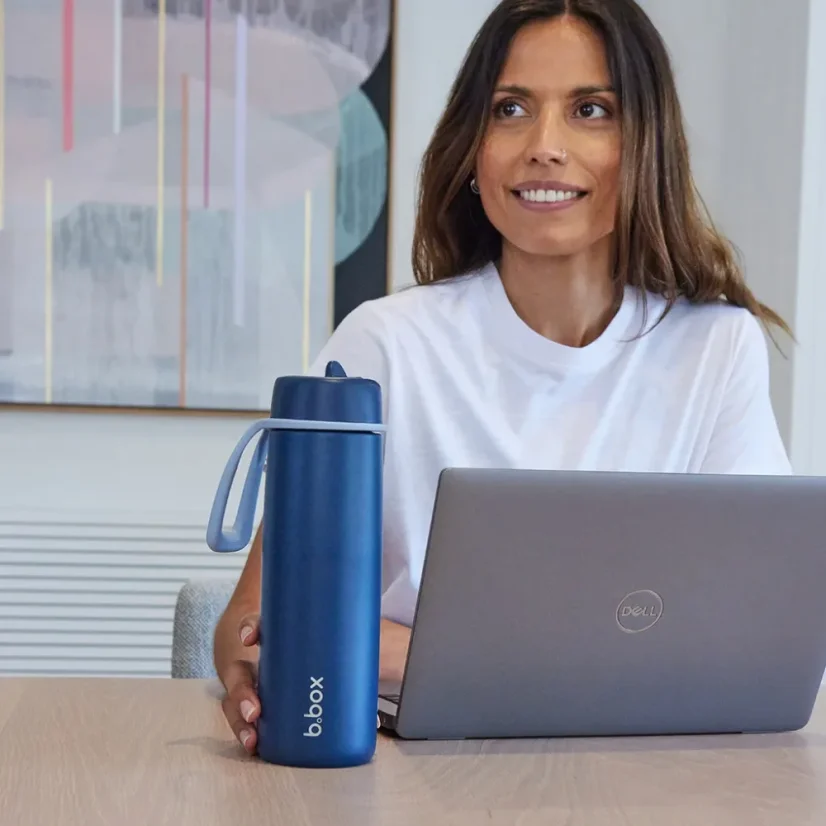 B.Box nerezová termofľaša so slamkou 690 ml - Midnight