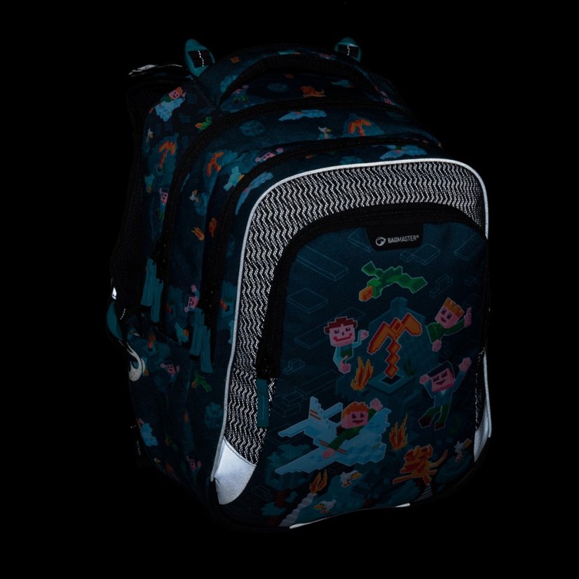 Bagmaster LUMI 24 E malý školní set pro prvňáčky – kostičkový svět - Bagmaster