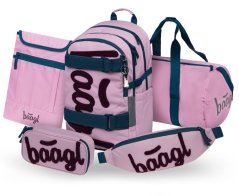 BAAGL SET 5 Skate Rose: batoh, penál, sportovní taška, ledvinka, obal na notebook GRS - Baagl