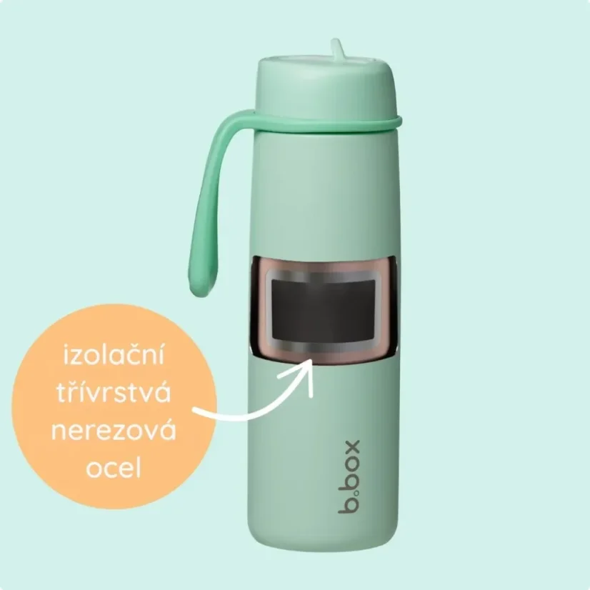 B.Box nerezová termofľaša so slamkou 690 ml - Midnight