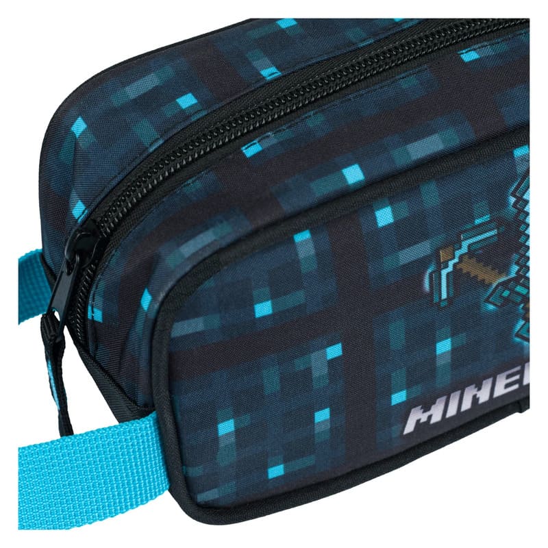 Školní set penál a sáček Baagl Minecraft Blue axe and sword - 2 díly