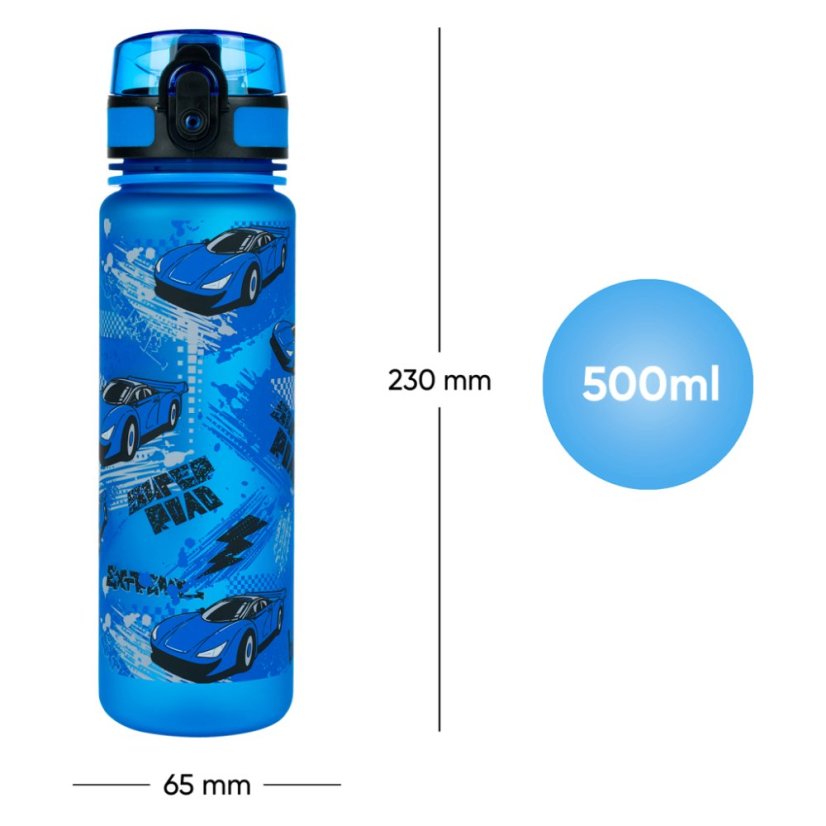 BAAGL Tritanová fľaša na nápoje Autá, 500 ml - Baagl