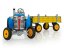 Traktor Zetor s valníkem modrý na klíček kov 28cm Kovap v krabičce - Kovap