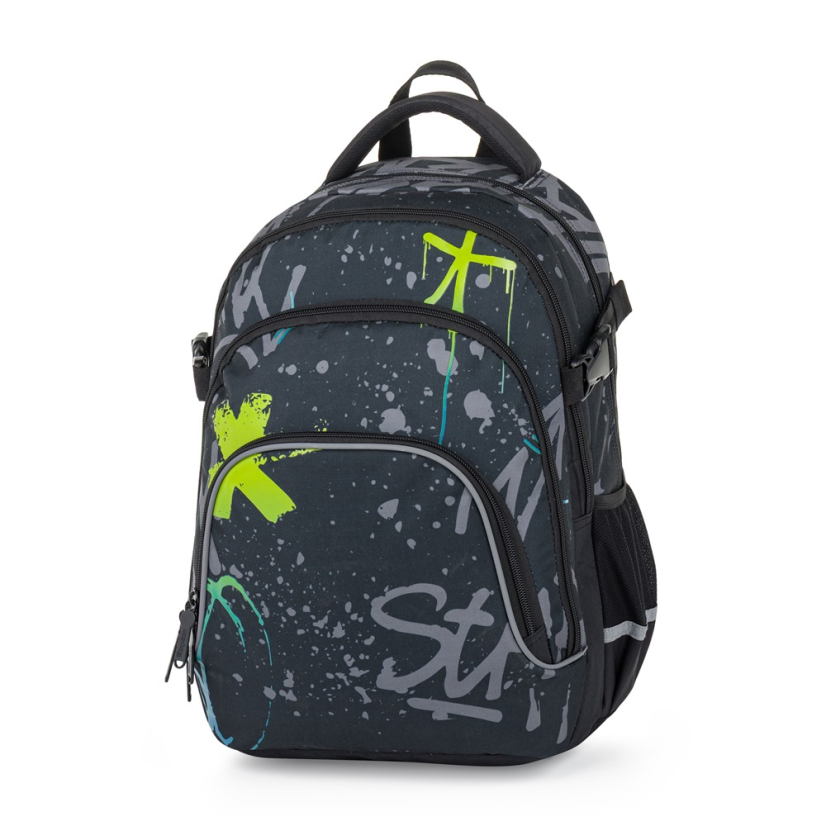 Studentský batoh OXY SCOOLER Graffiti Blue - Oxybag (Karton P+P)