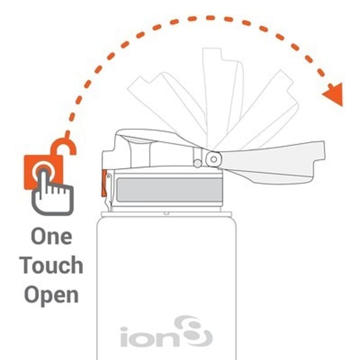 Láhev na pití ion8 One Touch Grey 350 ml