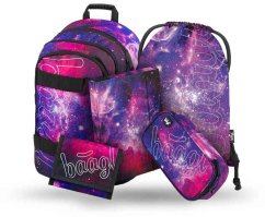 Školní batoh v setu Baagl Skate Galaxy - 5 dílů