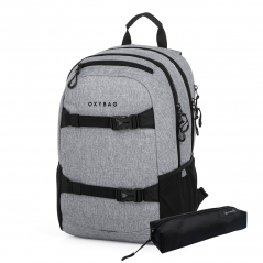 Studentský batoh + etue OXY Sport Grey Melange - Oxybag (Karton P+P)