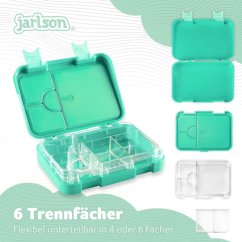 Box na svačinu JARLSON TONI Tyrkysový - 6 přihrádek
