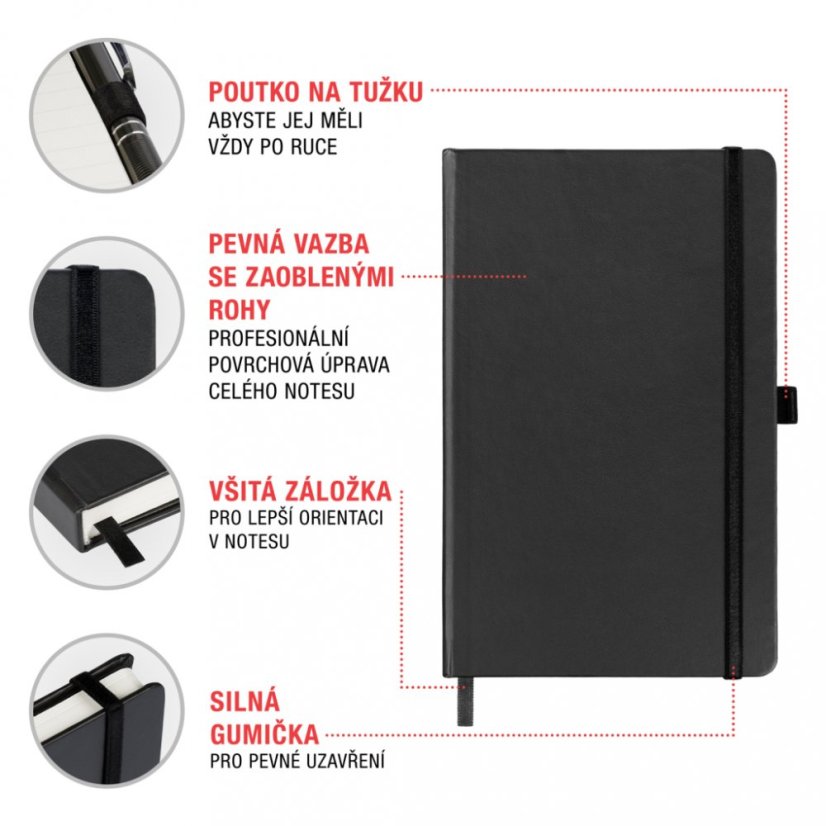 Notes Přátelé, linkovaný, 13 × 21 cm - Baagl