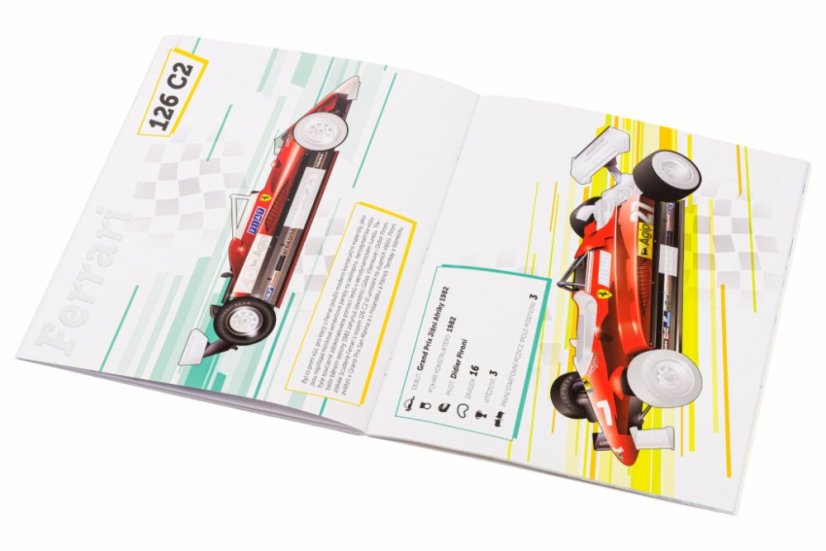 FERRARI, vozy Scuderie – Kniha samolepek - Baagl