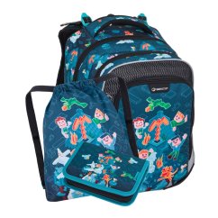 Bagmaster LUMI 24 E malý školní set pro prvňáčky – kostičkový svět - Bagmaster
