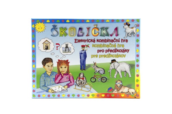 Školička společenská hra na baterie v krabici 22x16x3cm - Voltik toys