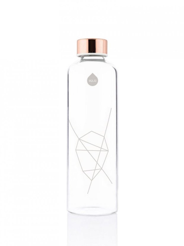Láhev na pití Equa Mismatch Rose Gold 750 ml s plstěným obalem