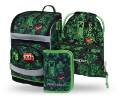 BAAGL SET 3 Zippy Plus Minecraft Boom: aktovka, penál, sáček - Baagl
