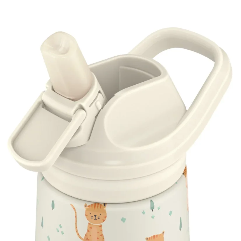 Dětská nerezová termoláhev COOL BOTTLES Kiddie Whisker Kittens 350 ml 3D
