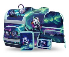 BAAGL SET 5 Zippy Plus Aurora: aktovka, penál, sáček, zástěra, peněženka GRS - Baagl