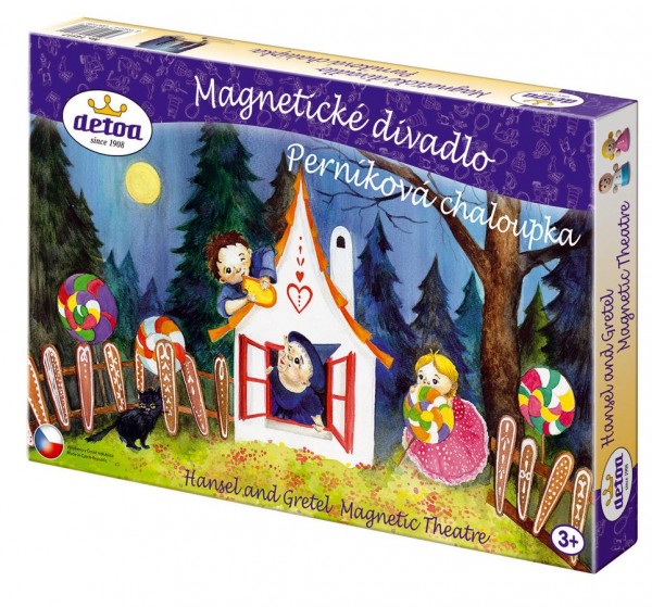 Magnetické divadlo Perníková chaloupka dřevo v krabici 33x23x3,5cm - Detoa
