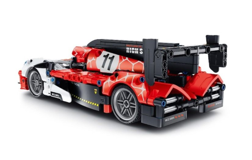 Stavebnice iM.MASTER závodní auto plast 472 dílků na zpětné natažení