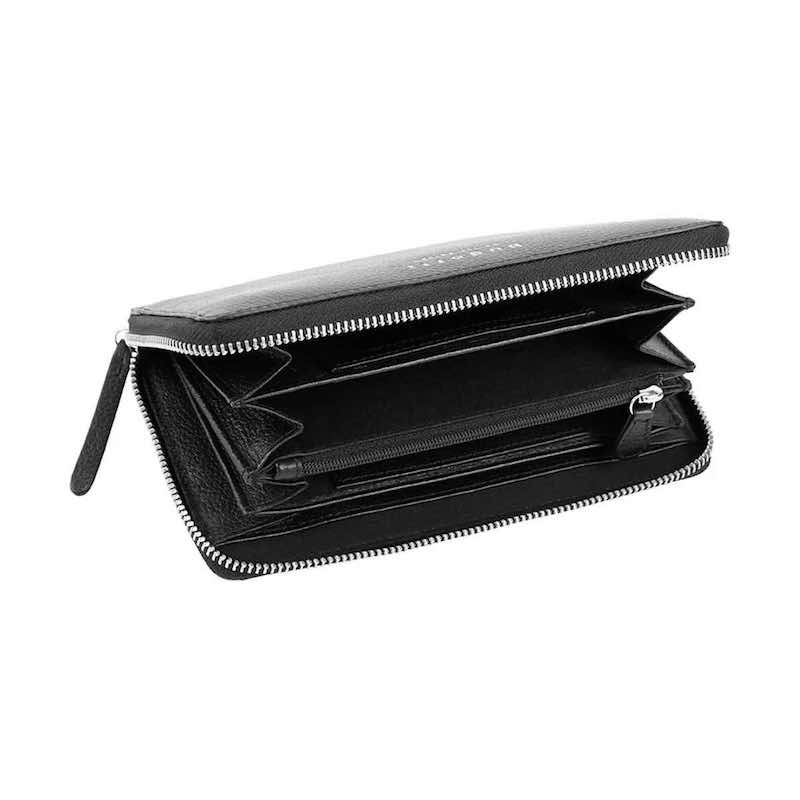 Dámská kožená peněženka na zip Bugatti Linda černá