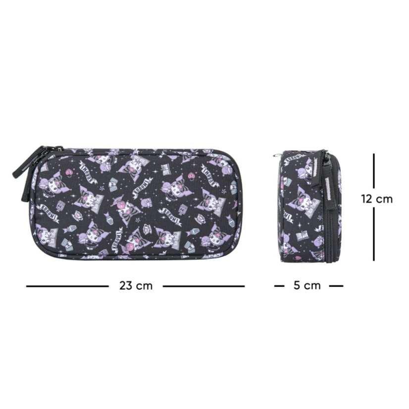 BAAGL Školský peračník etui Kuromi Black GRS - Baagl