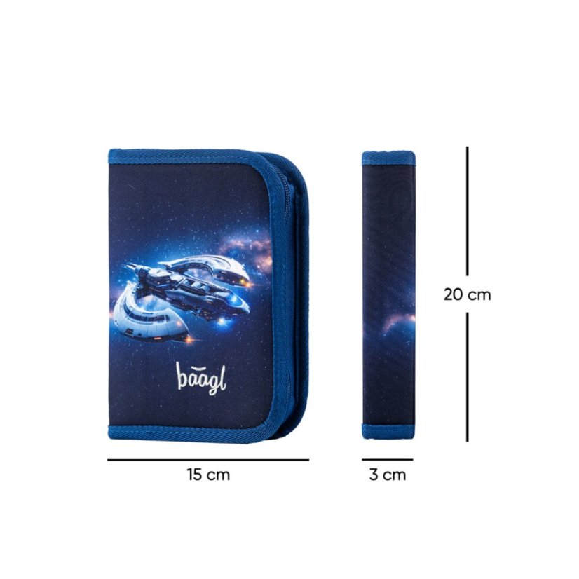 BAAGL SADA 3 Zippy Vesmírna loď: aktovka, peračník, vrecko - Baagl