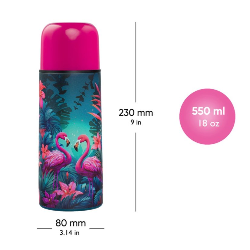 BAAGL Termoláhev Plameňáci, 550 ml - Baagl