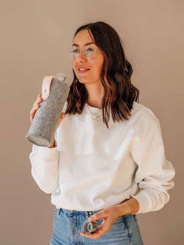 Láhev na pití Equa Mismatch Pink Breeze 750 ml s plstěným obalem