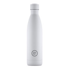 Termo fľaša z nerezovej ocele COOL BOTTLES Mono White trojvrstvová 750 ml