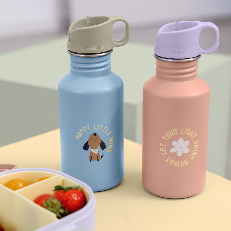 LÄSSIG Láhev na pití Stainless Steel Pattern Party Květ 500 ml