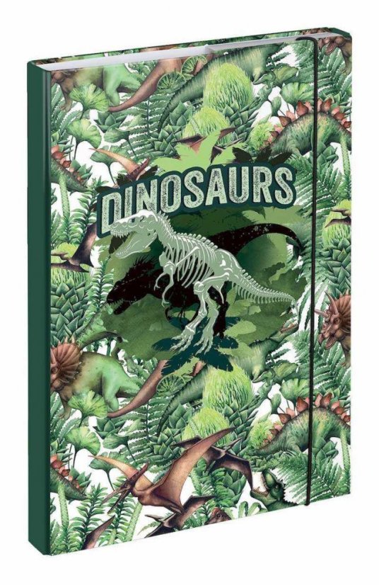 Školní aktovka v setu pro prvňáčky Baagl Shelly Dinosaurus - 5 dílů