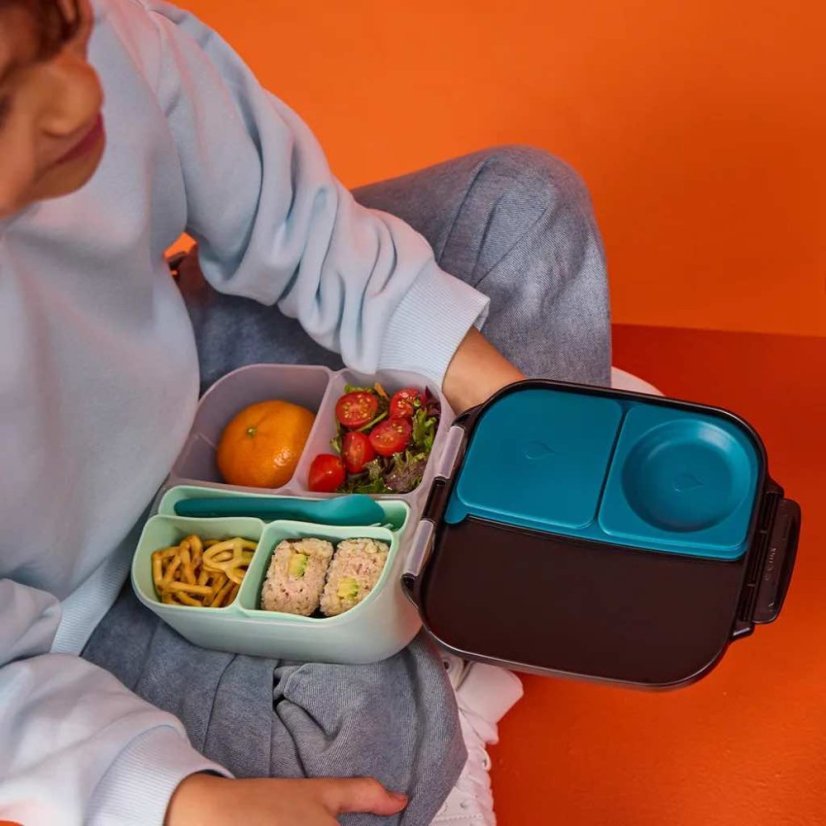 b.box Silikónový bento organizér do stredného boxu Zelený