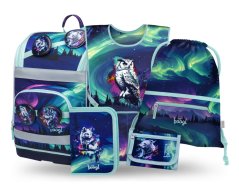 BAAGL SET 5 Zippy Plus Aurora: aktovka, penál, sáček, zástěra, peněženka GRS - Baagl